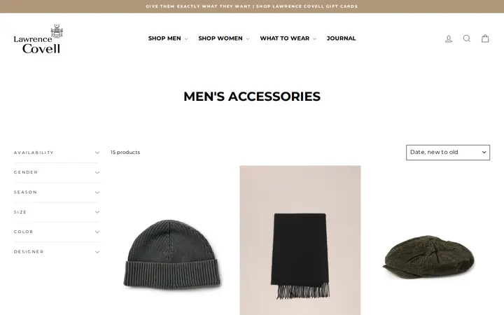 /collections/mens-accessories — Lawrence Covell