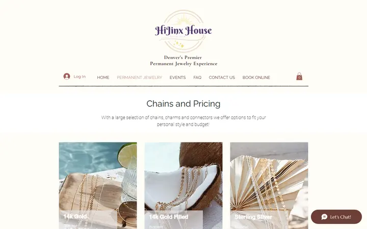 /permanent-jewelry — HiJinx House Collective | Denver based mobile Permanent Jewelry