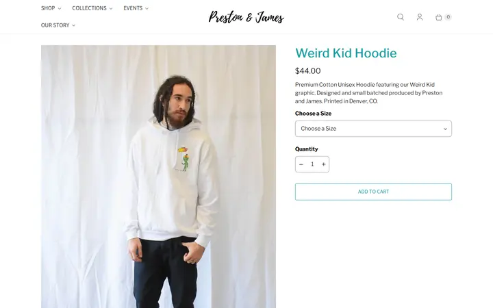 /collections/the-collection/products/weird-kid-hoodie — Preston and James