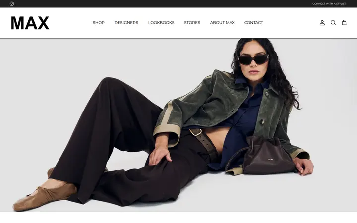 Website of MAX Women’s Clothing