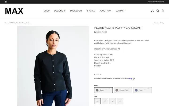 /collections/designer-collections/products/flore-flore-poppy-cardigan — MAX Women’s Clothing