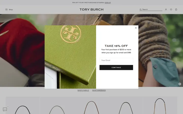Website of Tory Burch Outlet