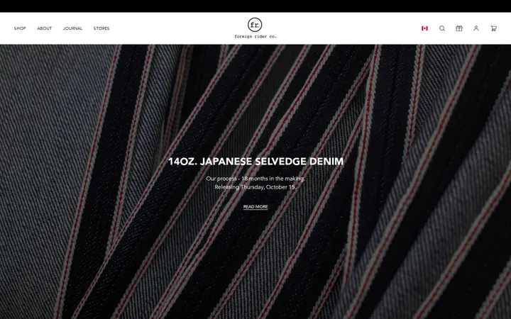 Website of Foreign Rider Co
