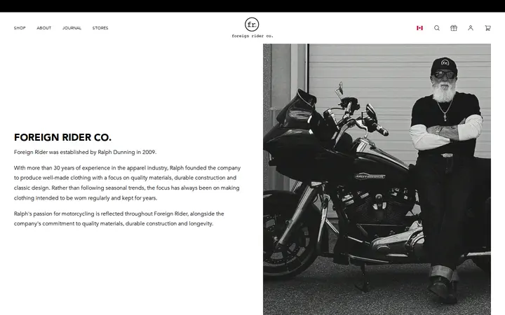 /pages/about — Foreign Rider Co