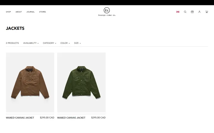 /collections/jackets — Foreign Rider Co