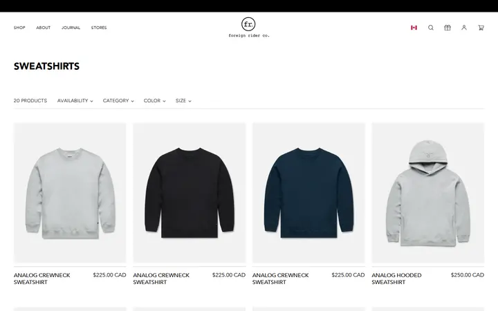 /collections/sweatshirts — Foreign Rider Co