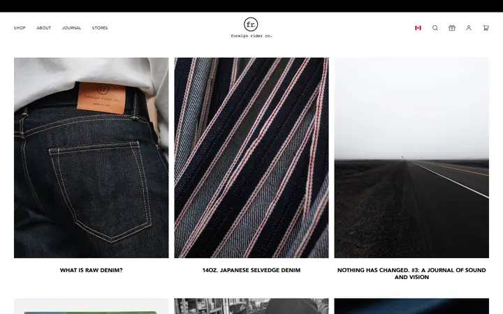 /pages/journal — Foreign Rider Co