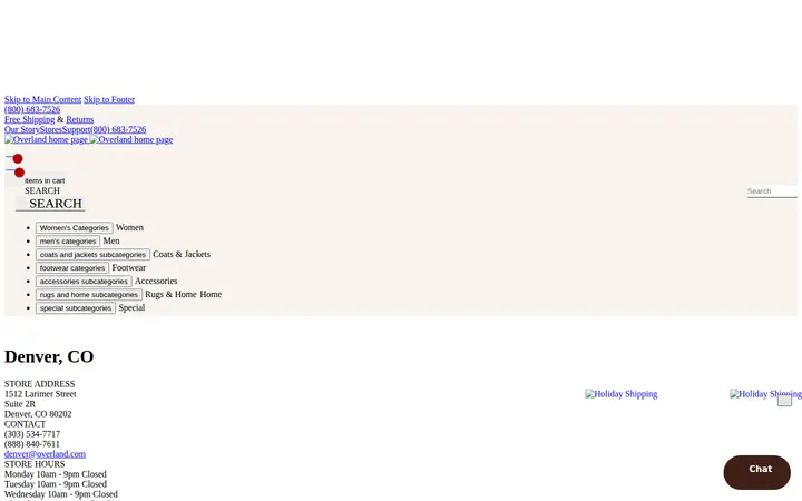 Website of Overland Sheepskin Co.
