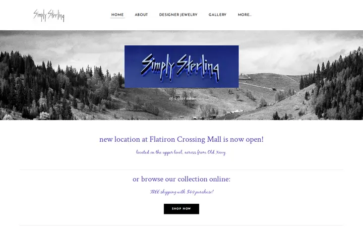 Website of Simply Sterling