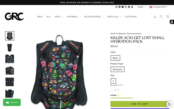 /collections/new-arrival-accessories/products/killer-acid-get-lost-small-hydration-pack — Grassroots California