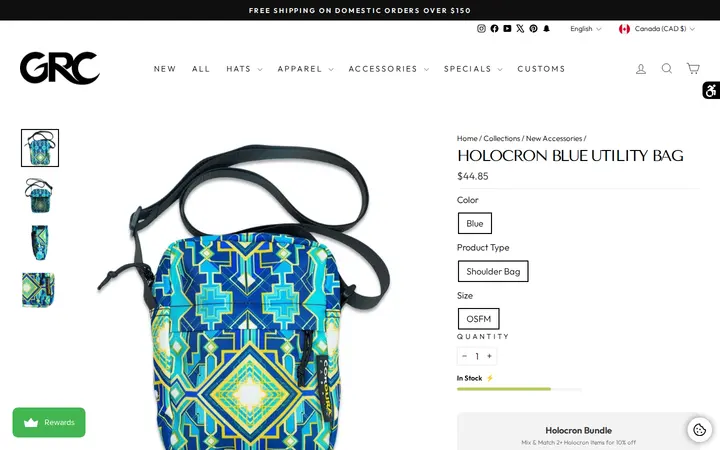 /collections/new-arrival-accessories/products/holocron-blue-utility-bag — Grassroots California
