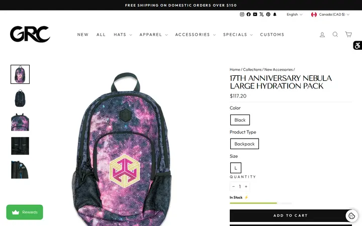 /collections/new-arrival-accessories/products/17th-anniversary-nebula-black-large-hydration-pack — Grassroots California