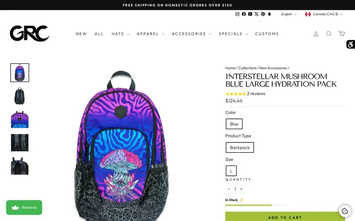 /collections/new-arrival-accessories/products/interstellar-mushroom-blue-large-hydration-pack — Grassroots California