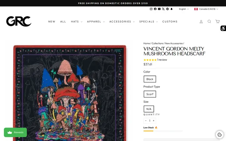 /collections/new-arrival-accessories/products/vincent-gordon-melty-mushrooms-headscarf — Grassroots California