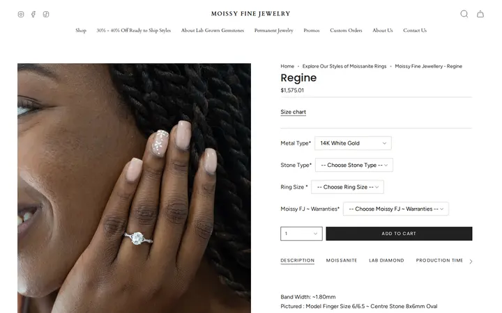 /collections/shop-inventory-collection/products/regine — Moissy Fine Jewelry Denver ~ Moissanite & Lab-Grown Diamond Experts and Permanent Jewelry Store