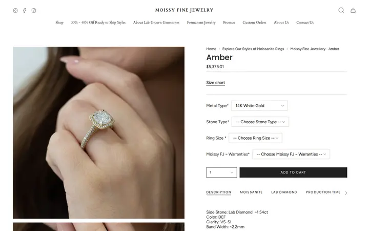 /collections/shop-inventory-collection/products/amber-1 — Moissy Fine Jewelry Denver ~ Moissanite & Lab-Grown Diamond Experts and Permanent Jewelry Store
