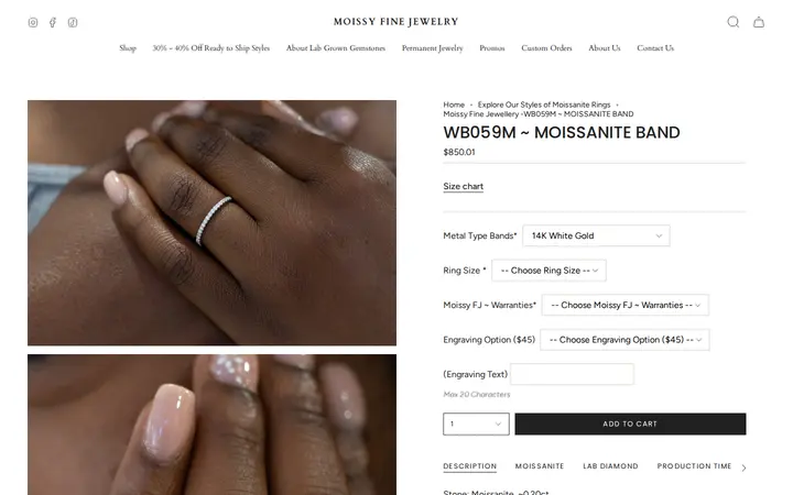/collections/shop-inventory-collection/products/wb059-m-moissanite-wedding-band — Moissy Fine Jewelry Denver ~ Moissanite & Lab-Grown Diamond Experts and Permanent Jewelry Store