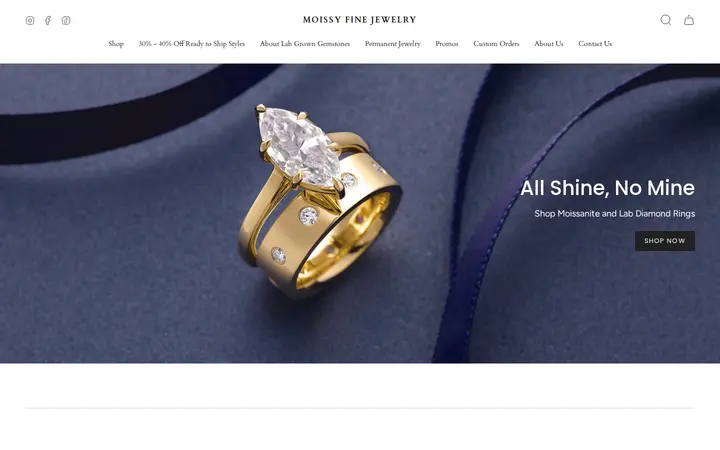 Website of Moissy Fine Jewelry Denver ~ Moissanite & Lab-Grown Diamond Experts and Permanent Jewelry Store