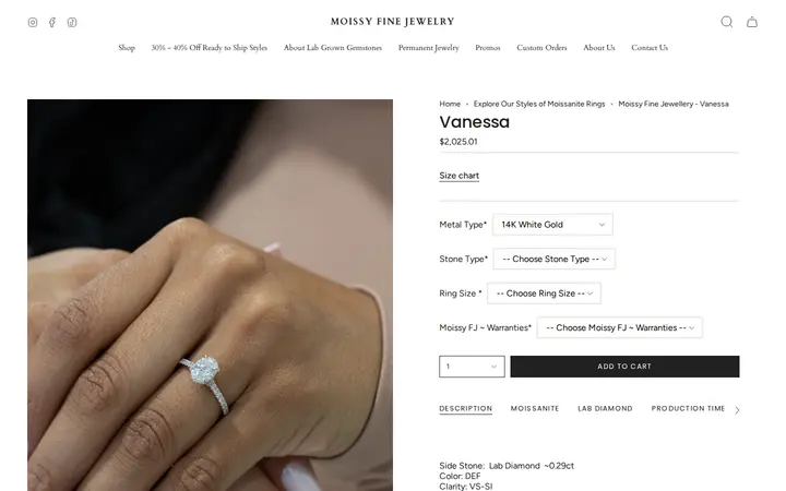 /collections/shop-inventory-collection/products/vanessa — Moissy Fine Jewelry Denver ~ Moissanite & Lab-Grown Diamond Experts and Permanent Jewelry Store
