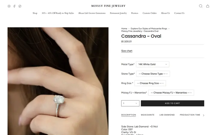 /collections/shop-inventory-collection/products/cassandra-oval — Moissy Fine Jewelry Denver ~ Moissanite & Lab-Grown Diamond Experts and Permanent Jewelry Store