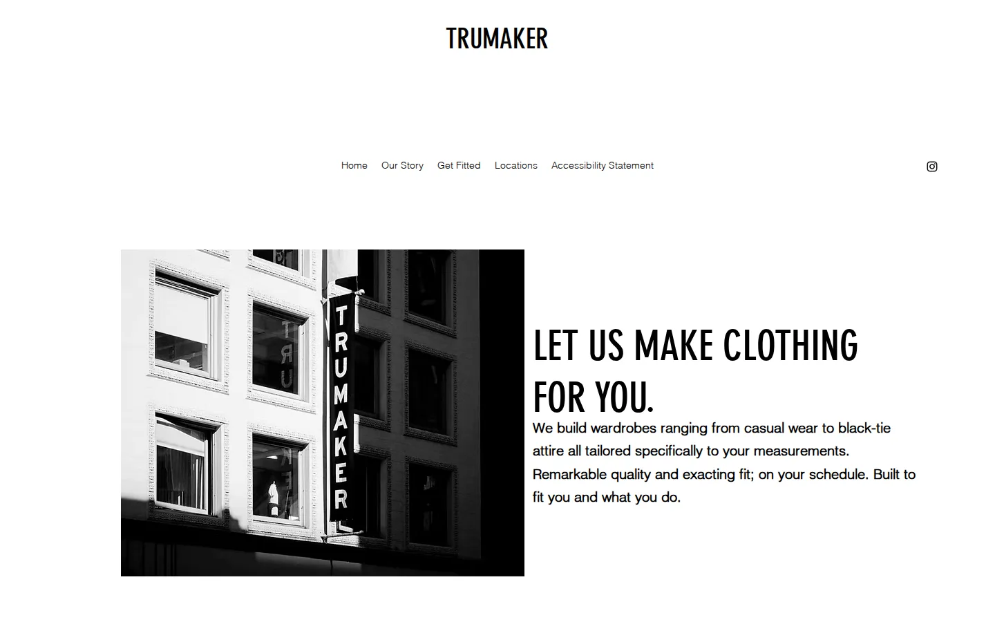 Captured website of Trumaker