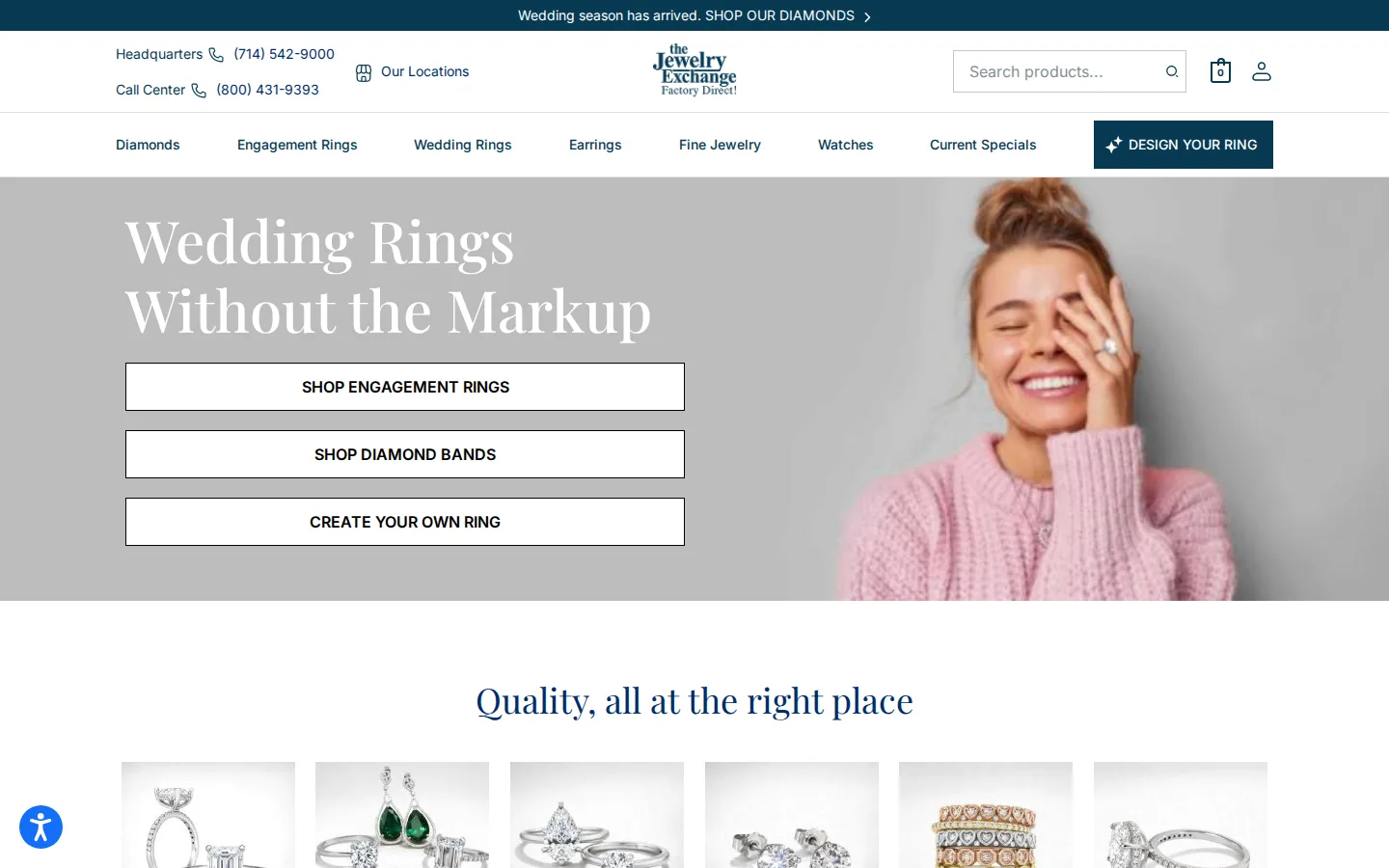 Captured website of The Jewelry Exchange in Greenwood Village