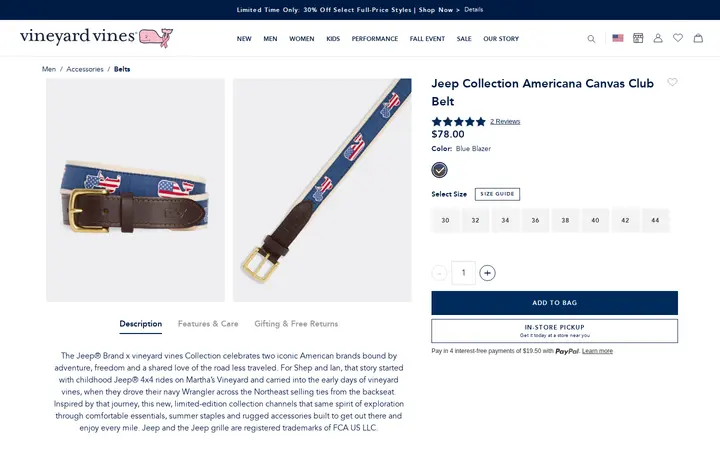 /product/mens-belts/jeep-collection-americana-canvas-club-belt/1B002079.html — vineyard vines Outlet