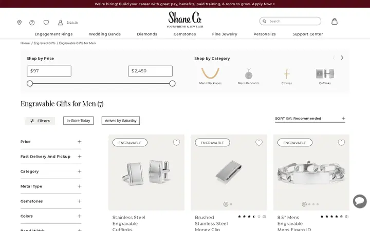 /engraved-gifts/engraved-gifts-for-men/c — Shane Co.