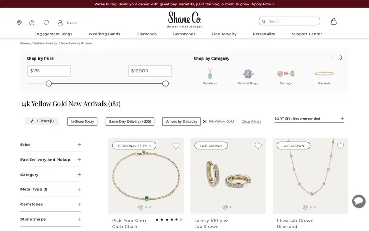 /fashion-jewelry/new-arrivals/c/yellowgold — Shane Co.
