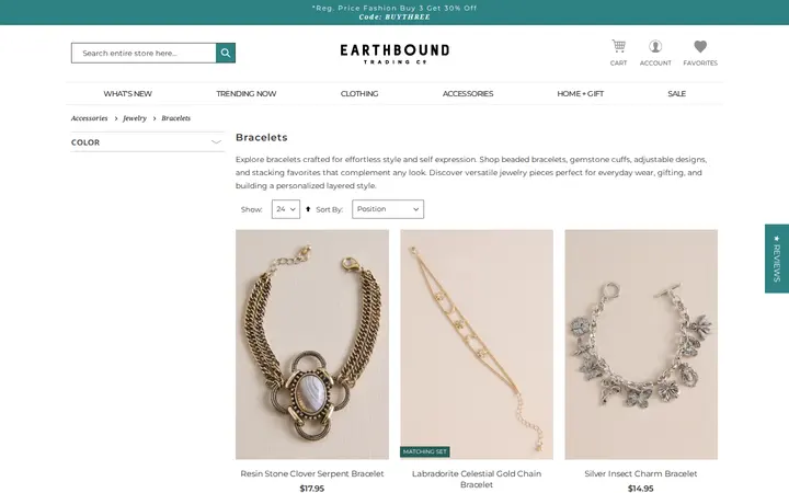 /accessories/jewelry/bracelets — Earthbound Trading Co.