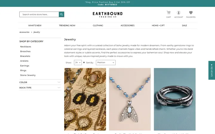 /accessories/jewelry — Earthbound Trading Co.