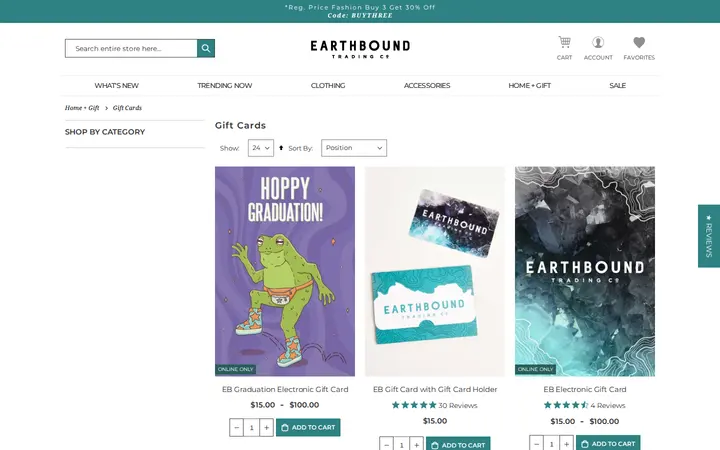 /home-gift/gift-cards — Earthbound Trading Co.