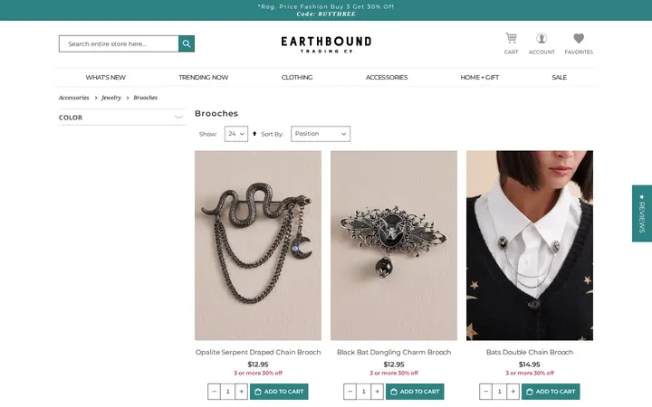 /accessories/jewelry/brooches — Earthbound Trading Co.
