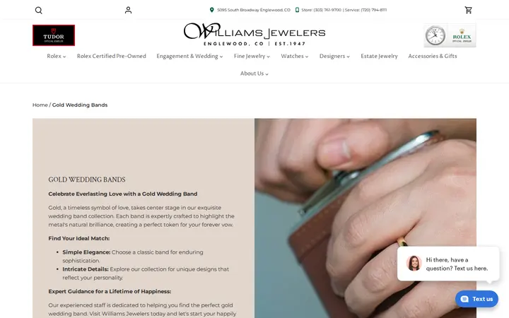 /collections/gold-wedding-bands — Williams Jewelers