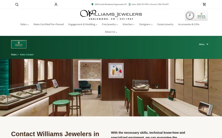 /pages/rolex-contact — Williams Jewelers