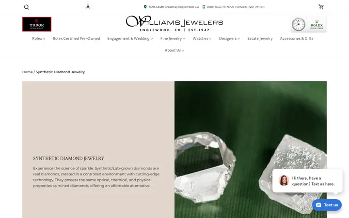 /collections/synthetic-diamond-jewelry — Williams Jewelers