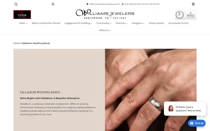 /collections/palladium-wedding-bands — Williams Jewelers