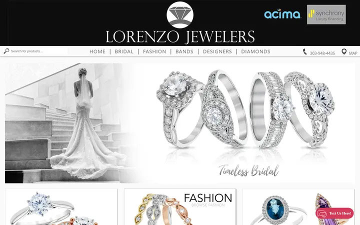 Website of Lorenzo Jewelers