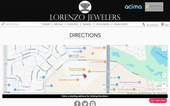 /map_and_directions — Lorenzo Jewelers
