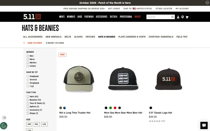 /accessories/hats.html — 5.11