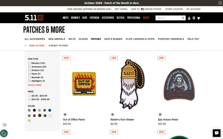/accessories/tactical-patches.html — 5.11