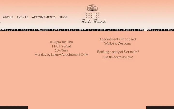 /permanent-jewelry-appointment-denver — Pink Pearl