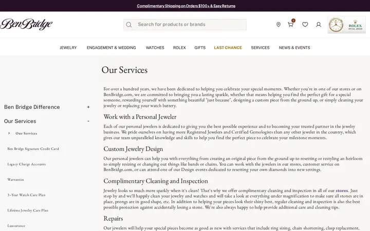 /our-services.html — Ben Bridge Jeweler