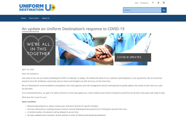 /news-updates/covid-19-update — Uniform Destination Thornton