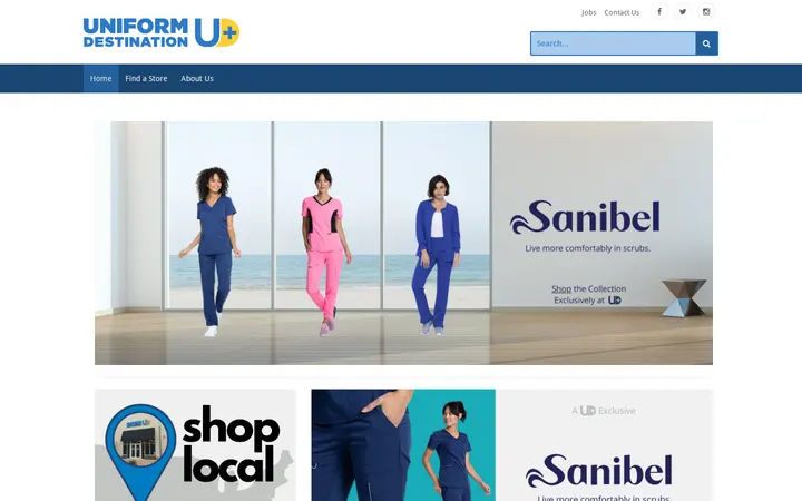Website of Uniform Destination Thornton