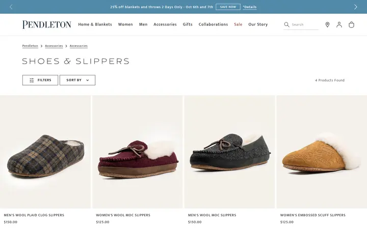 /accessories/accessories/shoes-slippers — Pendleton