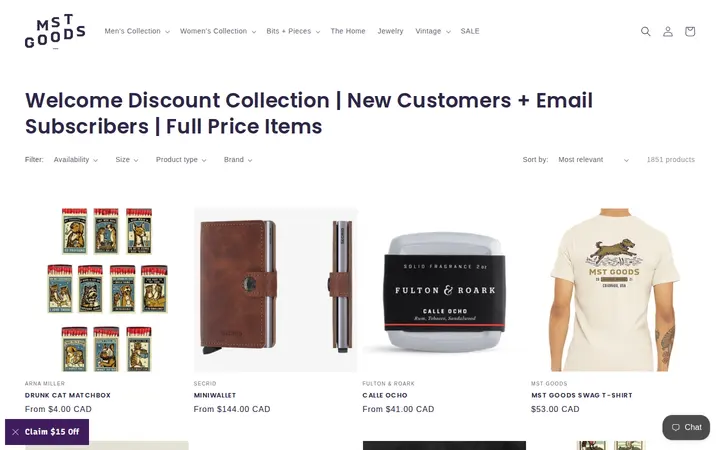 /collections/welcome-discount-collection-new-customers-email-subscribers — Mountain Standard Goods