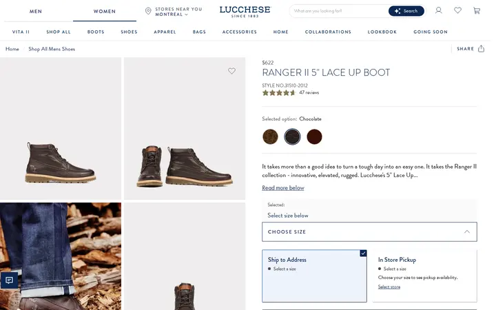 /collections/shop-all-mens-shoes/products/5-lace-up-ranger-ii-boot-chocolate — Lucchese Bootmaker