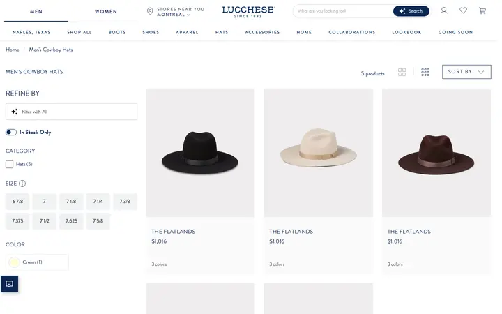 /collections/shop-mens-cowboy-hats — Lucchese Bootmaker