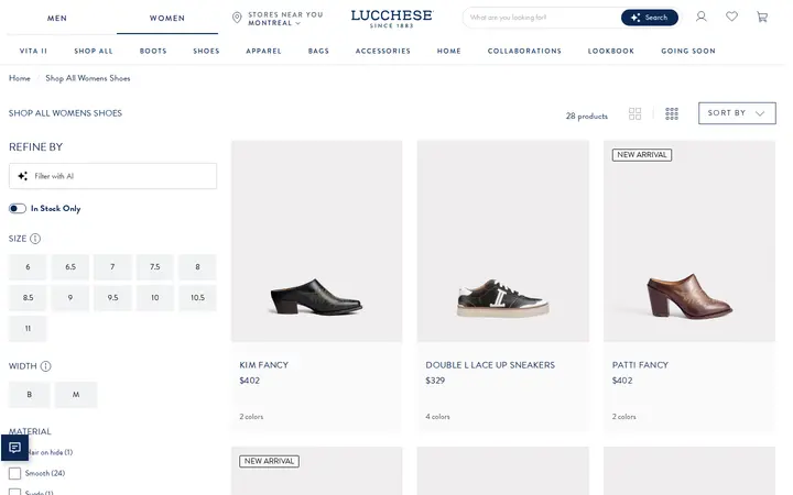 /collections/women-shoes-shop-all — Lucchese Bootmaker